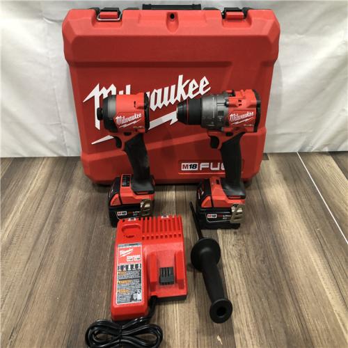 AS-IS Milwaukee FUEL 18V Lithium-Ion Brushless Cordless Hammer Drill and Impact Driver Combo Kit