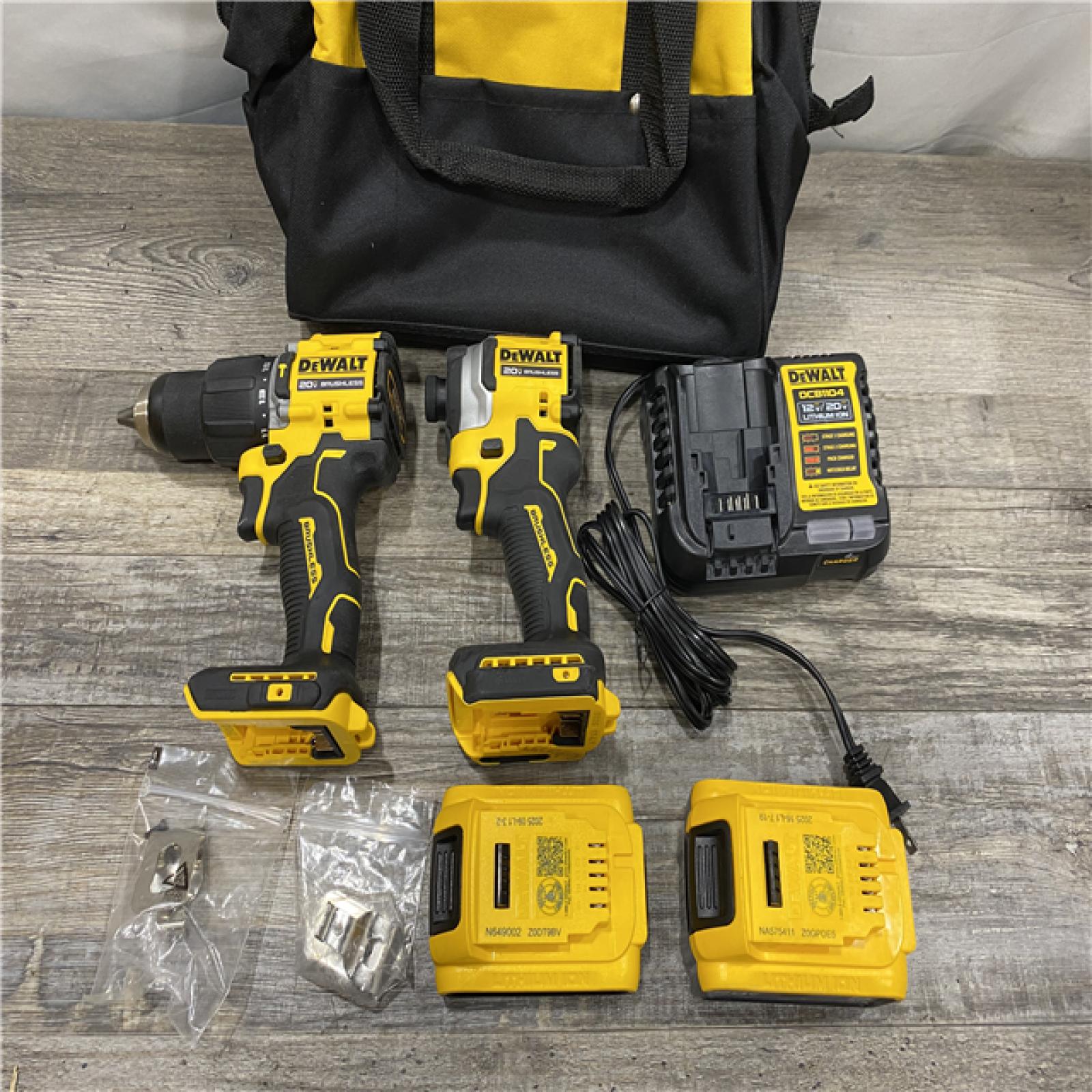 AS-IS DEWALT ATOMIC 20V MAX Lithium-Ion Cordless 2-Tool Combo Kit