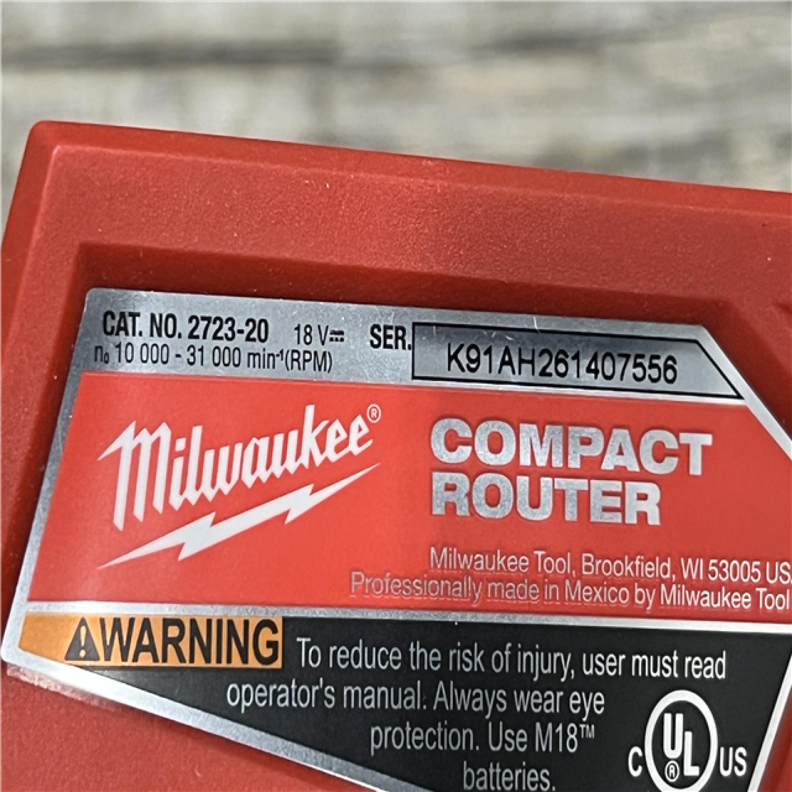 AS-IS Milwaukee FUEL 18V Lithium-Ion Brushless Cordless Compact Router (Tool-Only)