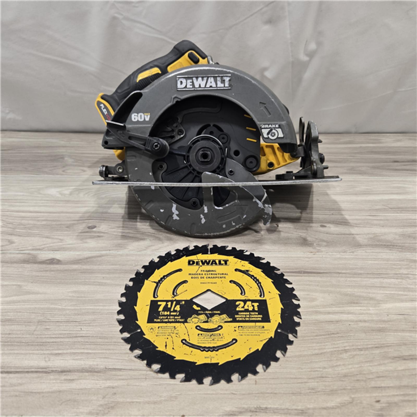 AS-IS DEWALT FLEXVOLT 60V MAX Cordless  7-1/4 in. Wormdrive Style Circular Saw (Tool Only)
