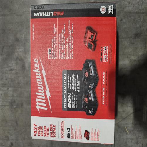 NEW! -Milwaukee M18 REDLITHIUM HIGH OUTPUT XC6.0 Battery 2-Pack Starter Kit