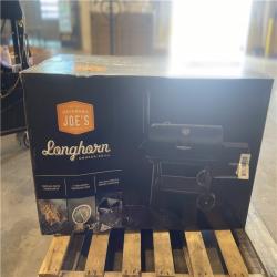 DALLAS LOCATION - OKLAHOMA JOE'S Longhorn Offset Charcoal Smoker and Grill with 1060 sq. in. Cooking Area in Black