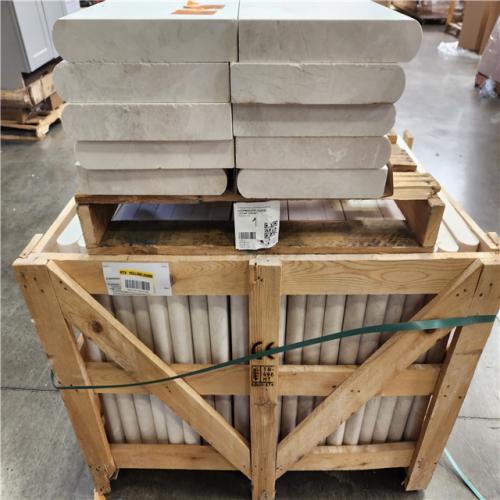 Phoenix MSI Aegean Pearl 5 cm x 12 in. x 24 in. Tumbled Marble Pool Coping (100 sq. ft. 50 Pieces)