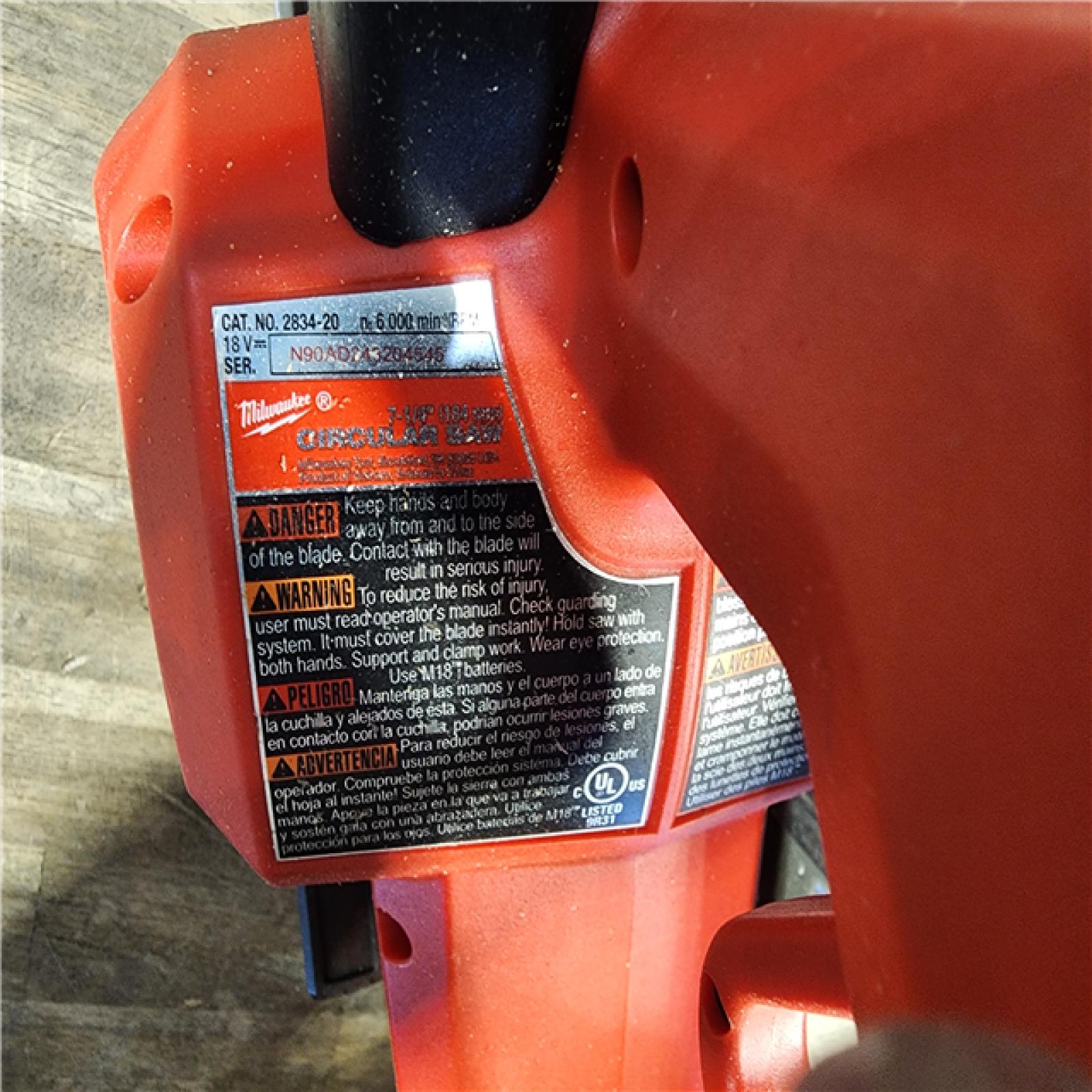HOUSTON LOCATION - AS-IS Milwaukee Tools M18 FUEL 7-1/4 Circular Saw (Tool Only) 2834-20