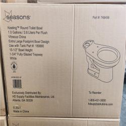 Phoenix Location NEW Seasons Keating Round Toilet Bowl With Tank 1.0 Gallons/ 3.8 Liters a Flush Pallet (12 Toilets)