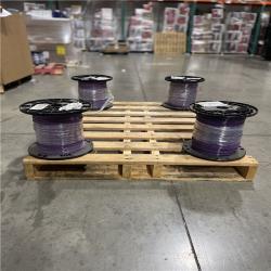 DALLAS LOCATION - AS-IS Southwire 2,500 ft. 12 Purple Solid CU THHN Wire (4 SPOOLS) (SEE NOTES)