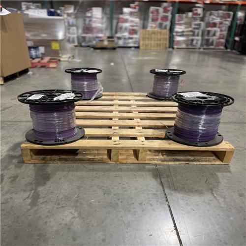 DALLAS LOCATION - AS-IS Southwire 2,500 ft. 12 Purple Solid CU THHN Wire (4 SPOOLS) (SEE NOTES)
