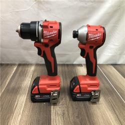 AS-IS Milwaukee 18V Lithium-Ion Brushless Cordless Compact Drill/Impact Combo Kit