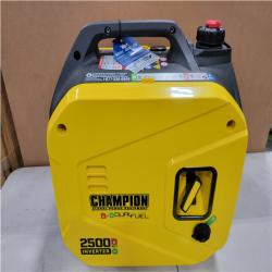 CALIFORNIA AS-IS CHAMPION 2500/1850-Watt Recoil Start Gasoline/Propane Powered Dual Fuel Inverter Generator with Quiet Technology and CO Shield