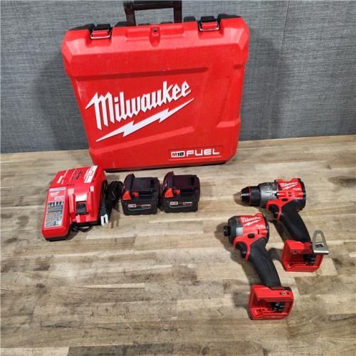 HOUSTON LOCATION - AS-IS MILWAUKEE FUEL 18V Lithium-Ion Brushless Cordless Hammer Drill and Impact Driver Combo Kit