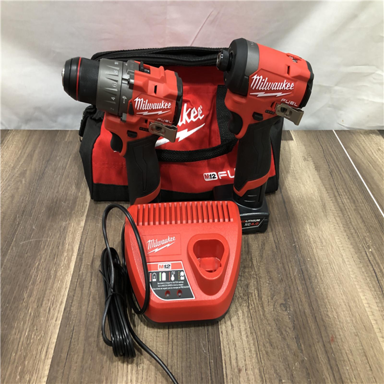 AS-IS Milwaukee  FUEL 12-Volt Lithium-Ion Brushless Cordless Hammer Drill and Impact Driver Combo Kit