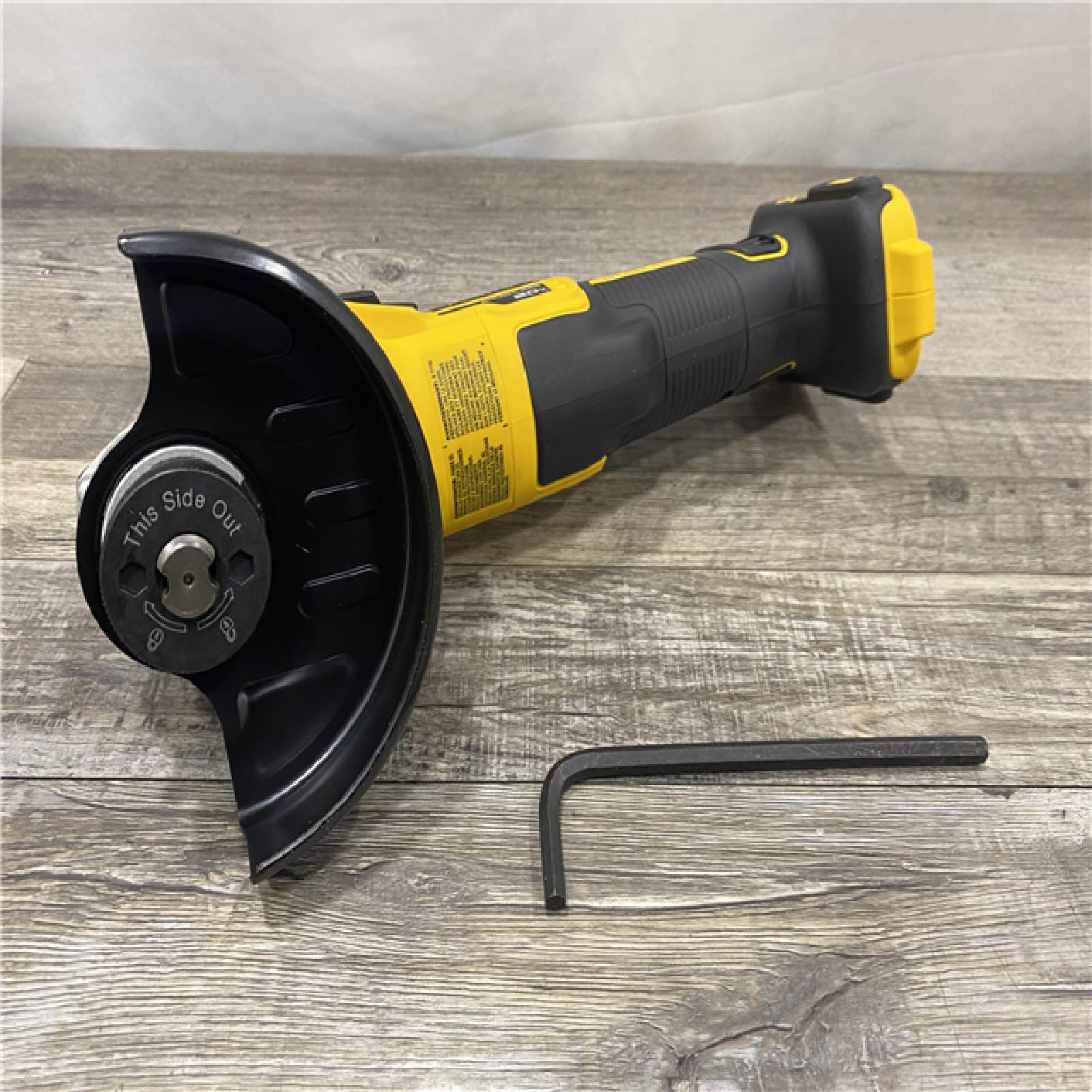 AS-IS DEWALT 20V MAX XR Cordless Brushless 4.5 in. Slide Switch Small Angle Grinder with Kickback Brake (Tool Only)