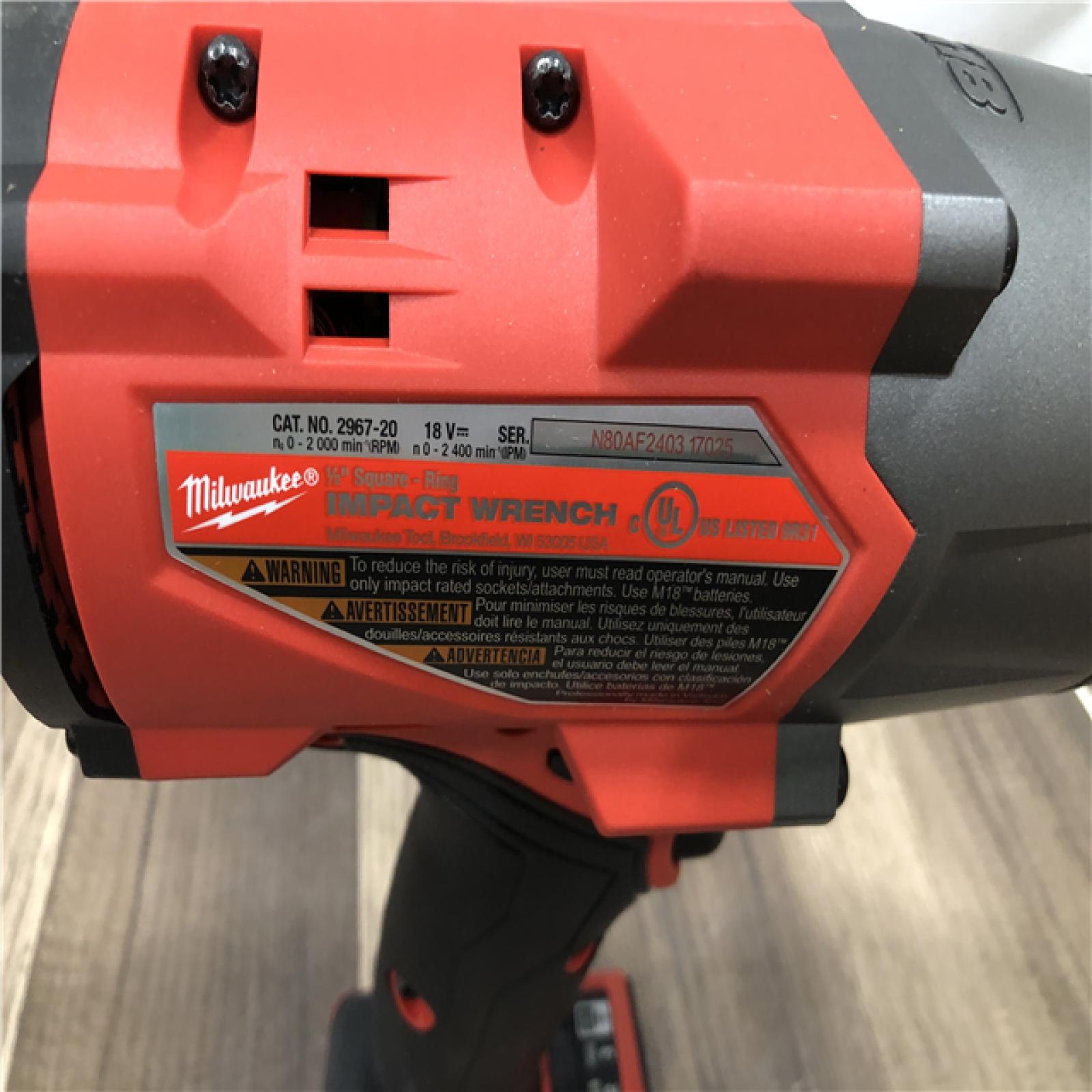 AS-IS Milwaukee FUEL 18V Lithium-Ion Brushless Cordless 1/2 in. Impact Wrench w/Friction Ring Kit