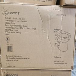 Phoenix Location NEW Seasons Seabrook Round Toilet Bowl With Tank 1.28 Gallons/ 4.8 Liters a Flush Pallet (10 Toilets)