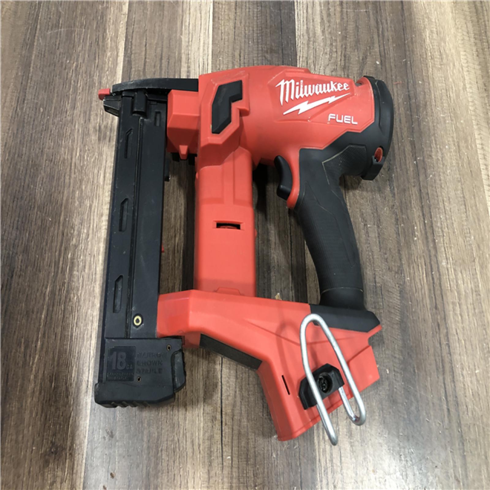 AS-IS Milwaukee FUEL 18-Volt Lithium-Ion Brushless Cordless 18-Gauge 1/4 in. Narrow Crown Stapler (Tool-Only)