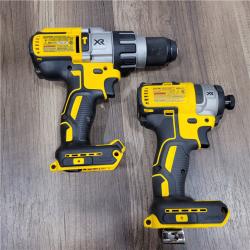 AS-IS  DEWALT 20V MAX Cordless Brushless Hammer Drill/Driver 2 Tool Combo Kit with FLEXVOLT ADVANTAGE