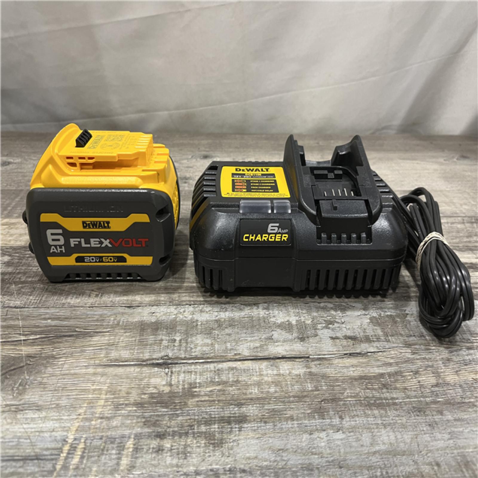 AS-IS DEWALT FLEXVOLT 20V/60V MAX Lithium-Ion 6.0Ah Battery Pack with Charger