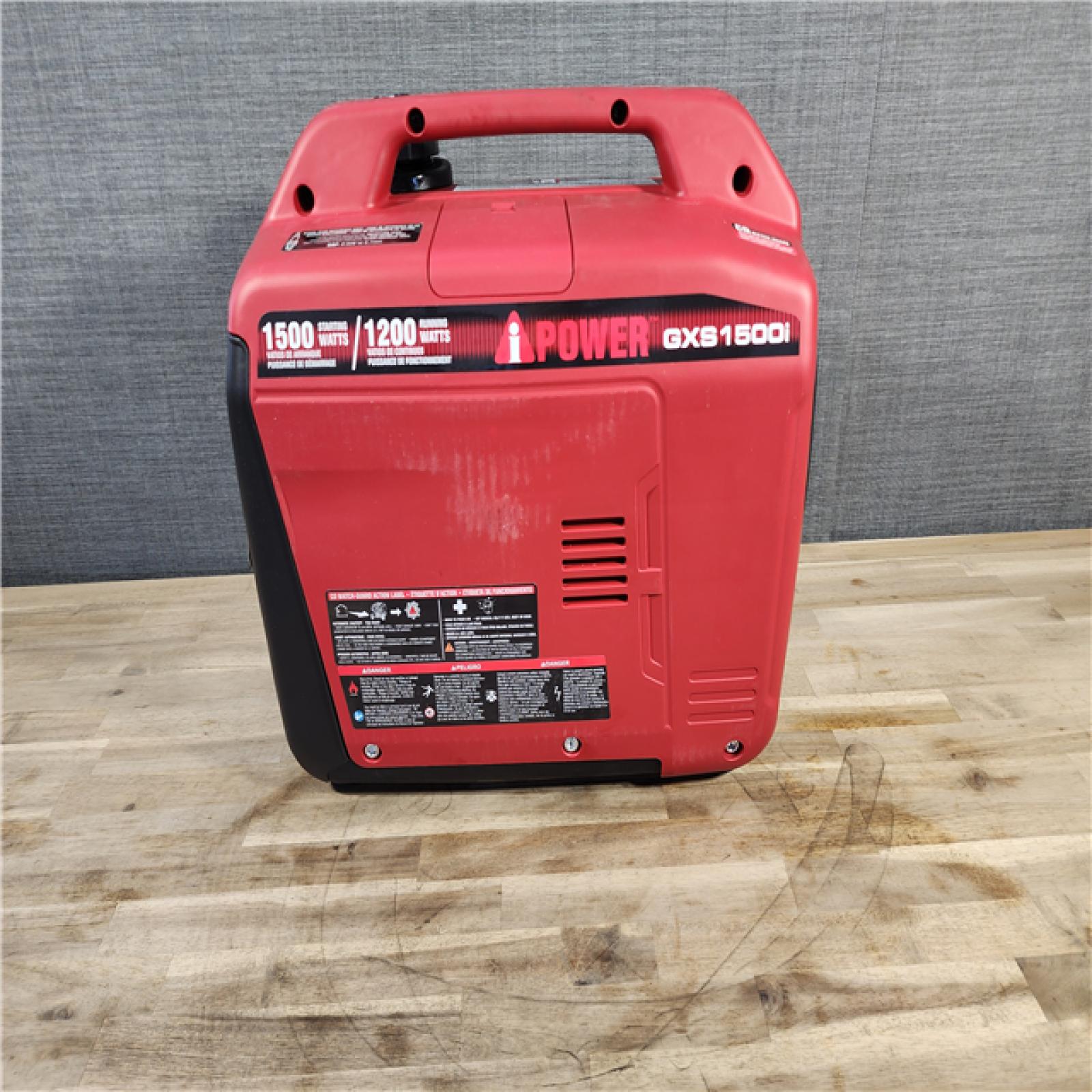 HOUSTON LOCATION - AS-IS 1500-Watt Recoil Start Gasoline Powered Ultra-Light Inverter Generator with 60cc OHV Engine and CO Sensor Shutdown