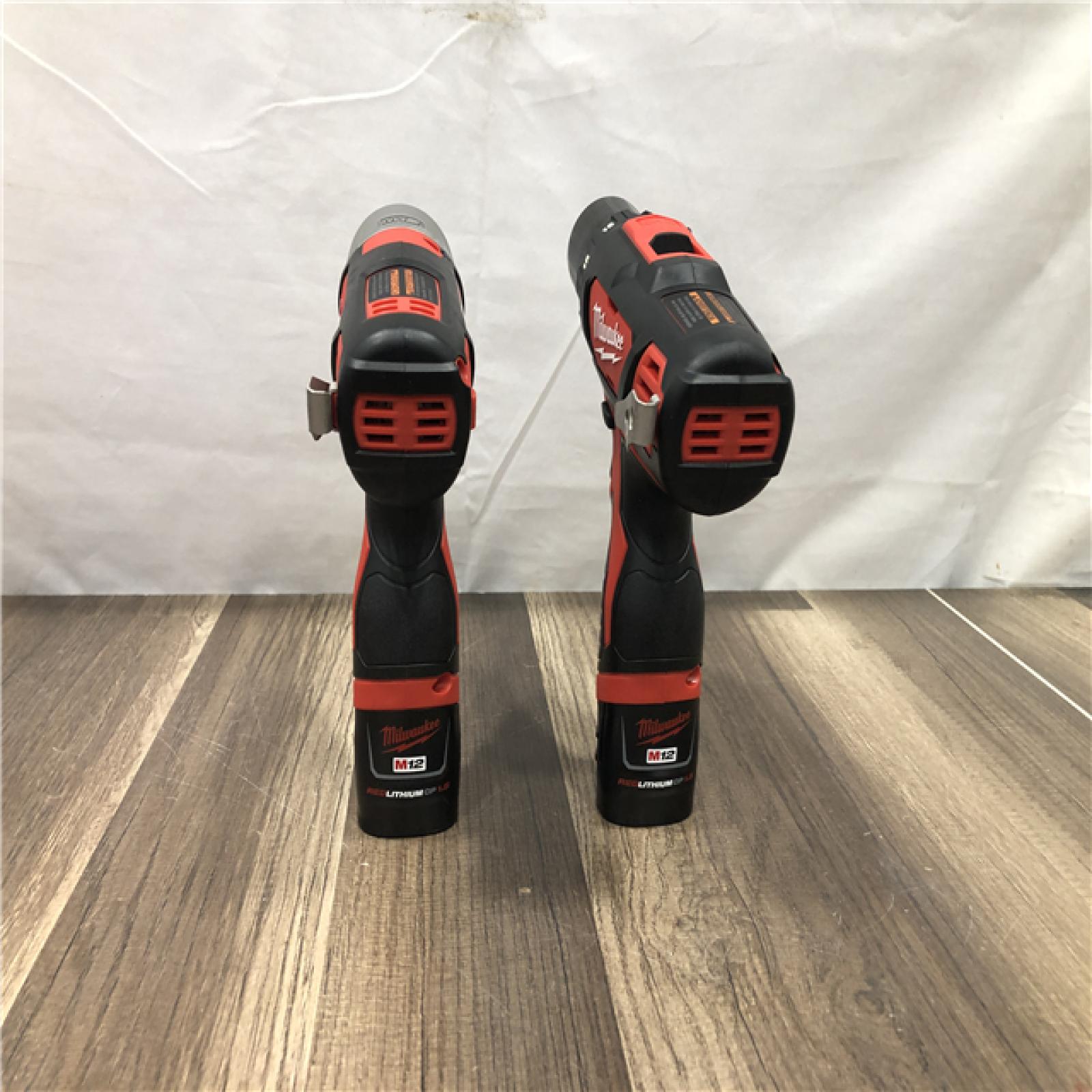 AS-IS Milwaukee 12V Lithium-Ion Cordless Drill Driver/Impact Driver Combo Kit
