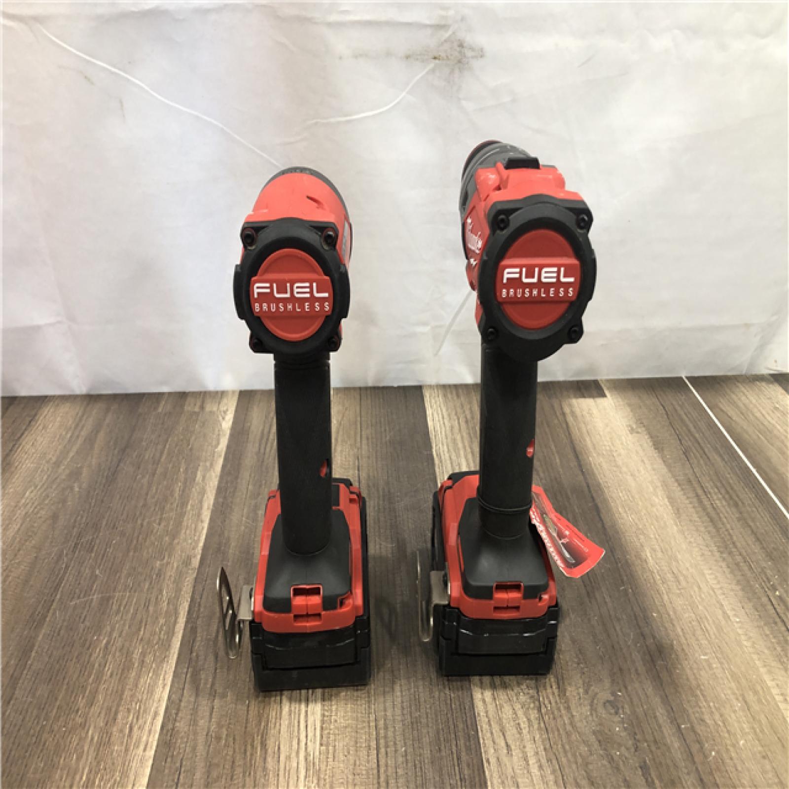 AS-IS Milwaukee FUEL 18V Lithium-Ion Brushless Cordless Hammer Drill and Impact Driver Combo Kit
