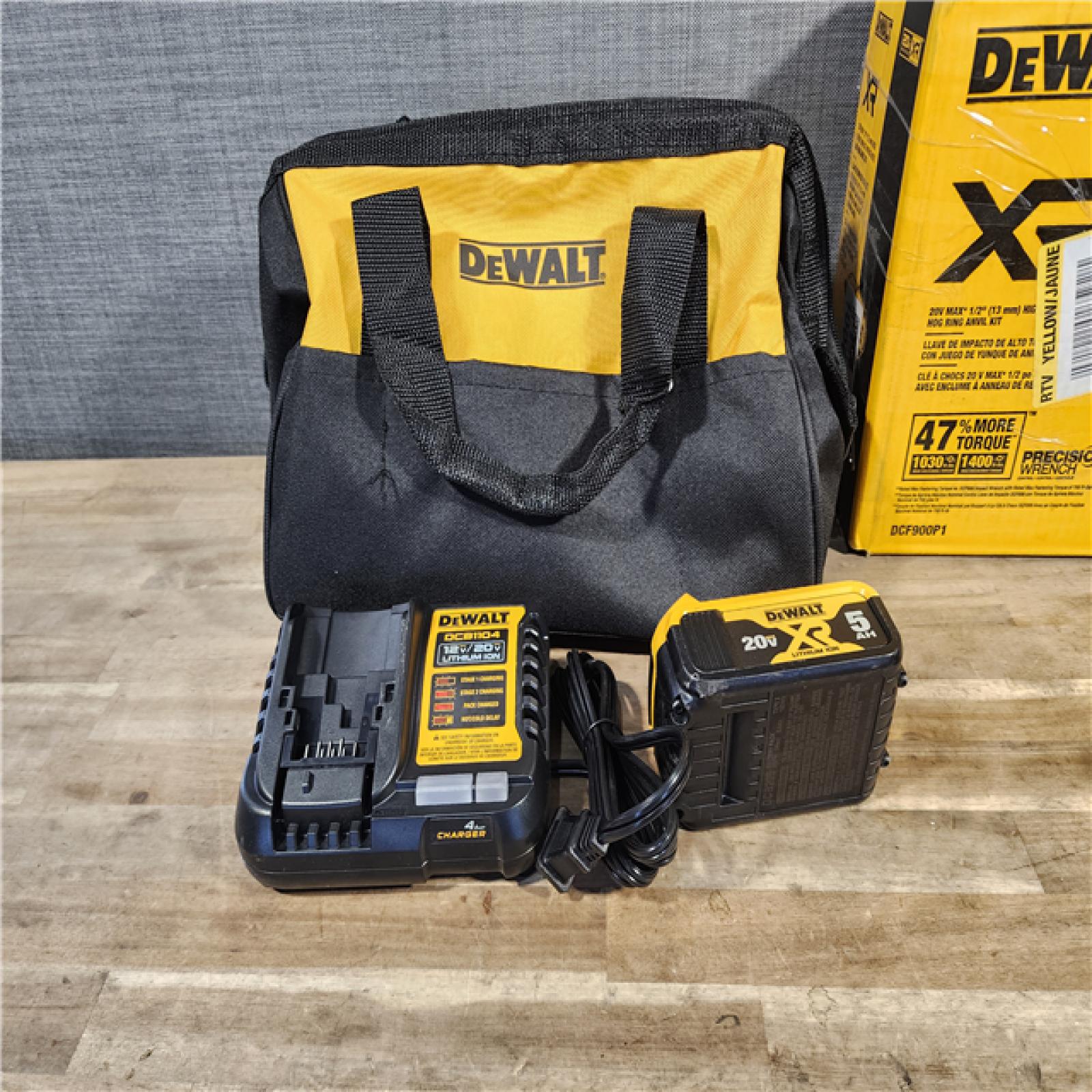 HOUSTON LOCATION - AS-IS Dewalt 20V MAX Lithium-Ion Cordless 1/2 in. Impact Wrench Kit W/ BATTERY & CHARGER