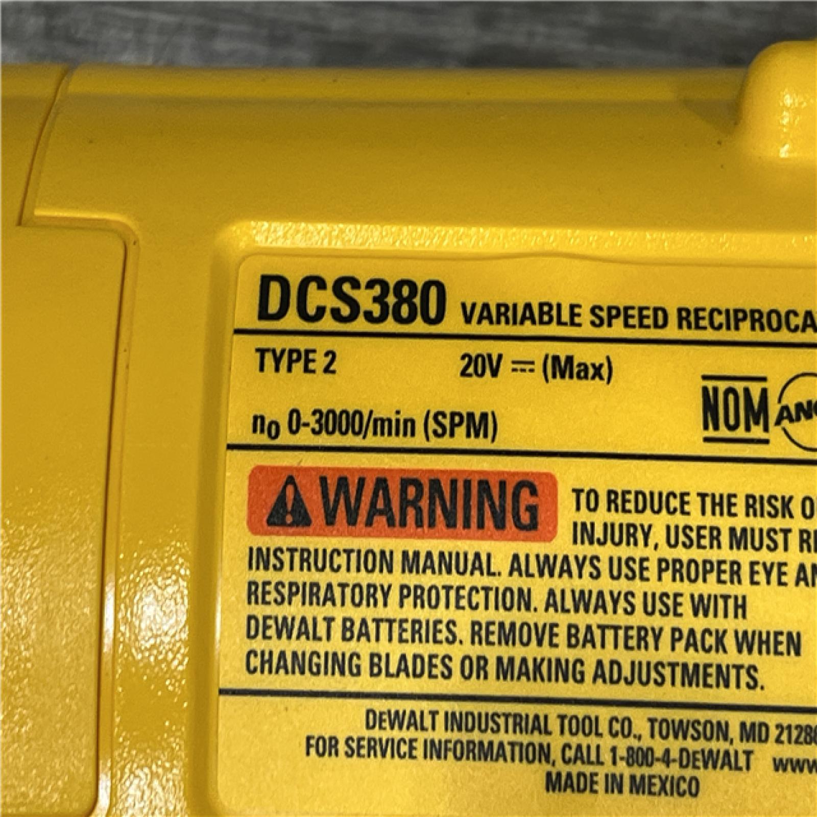 AS-IS DEWALT 20V MAX Cordless Reciprocating Saw (Tool Only)