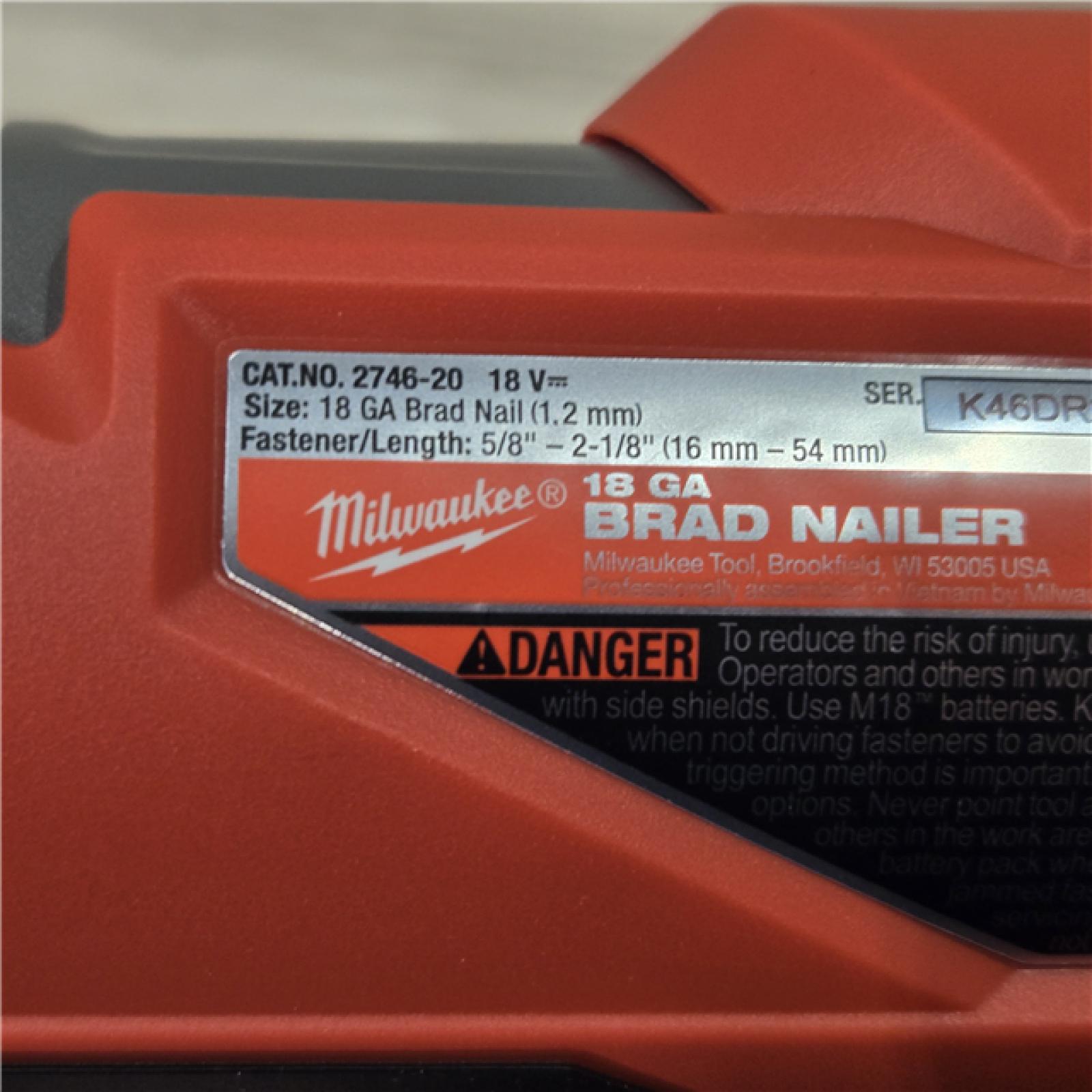 AS-IS Milwaukee M18 FUEL 18 Gauge Brad Nailer (TOOL ONLY)