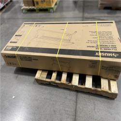 DALLAS LOCATION - Husky 72 in. W x 24 in. D 2-Drawer Adjustable Height White Worktable with Solid Wood Top