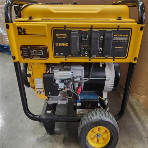 Phoenix AS-IS DEWALT 10000 / 8000-Watt Electric Start Gas Powered Portable Generator with Idle Control  GFCI Outlets and CO Protect-DXGNR8000