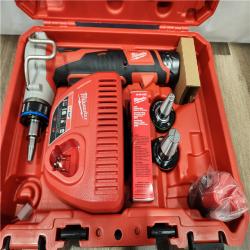 AS-IS- Milwaukee M12 12-Volt Lithium-Ion Cordless PEX Expansion Tool Kit with (2) 1.5 Ah Batteries  (3) Expansion Heads and Hard Case