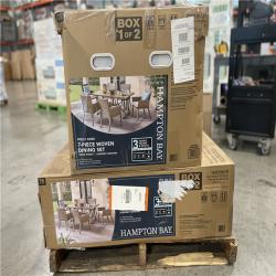 DALLAS LOCATION- Hampton Bay Holly Cove 7-Piece Woven DIning Set