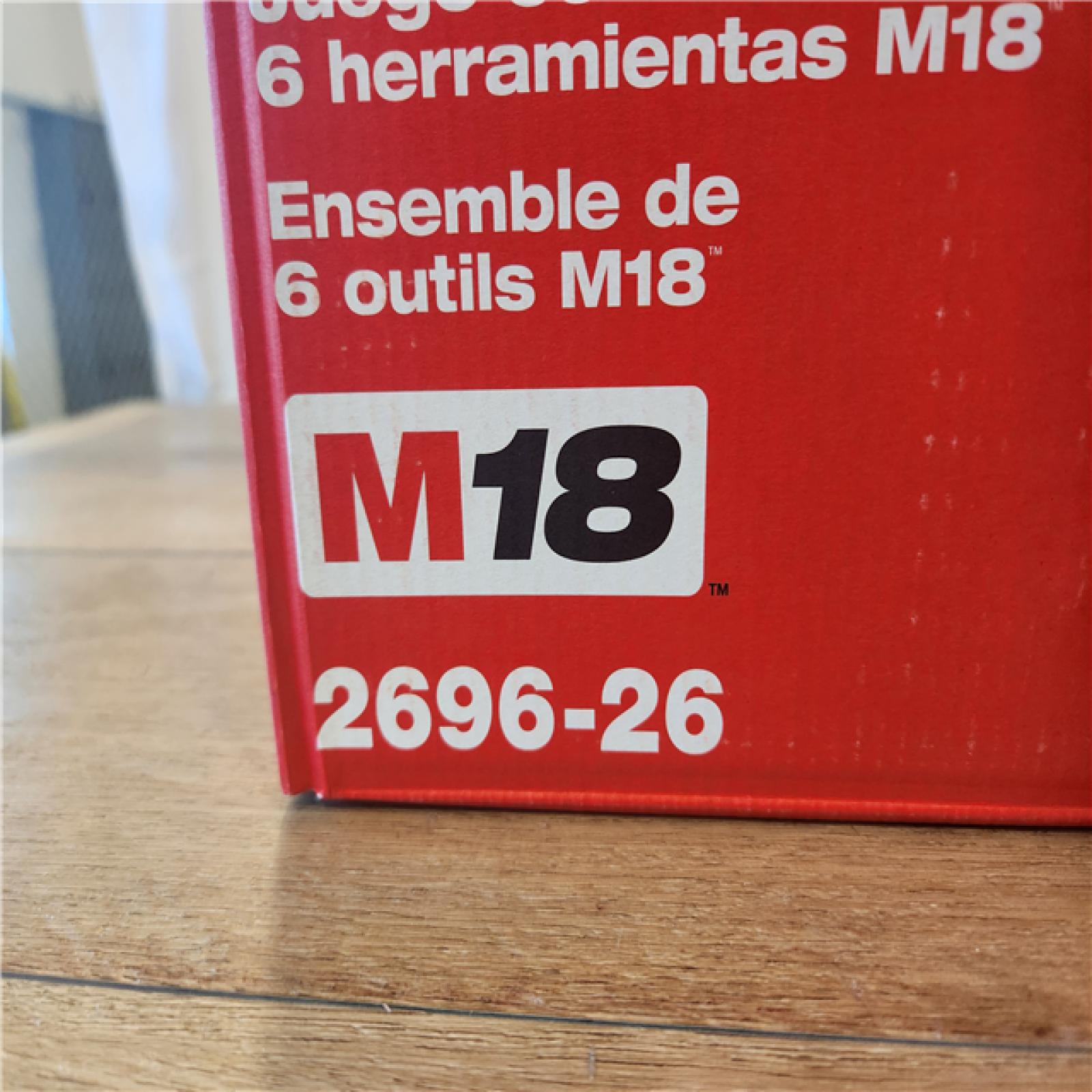 NEW- Milwaukee Tool M18 Cordless 6Tool Combo Kit