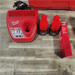 HOUSTON LOCATION - AS-IS Milwaukee M12 12-Volt Lithium-Ion Cordless PEX Expansion Tool Kit with (2) 1.5 Ah Batteries, (3) Expansion Heads and Hard Case