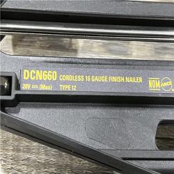 AS-IS DEWALT 20V MAX XR 16-Gauge Electric Cordless Angled Finishing Nailer Kit