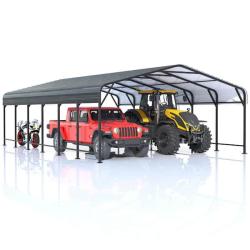 Phoenix VIWAT 20 ft. W x 30 ft. D Metal Carport  Car Canopy and Shelter
