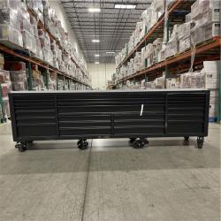 DALLAS LOCATION -  Husky Tool Storage Heavy Duty 96 in. W x 24 in. D Matte Black Mobile Workbench Cabinet with Stainless Steel Top