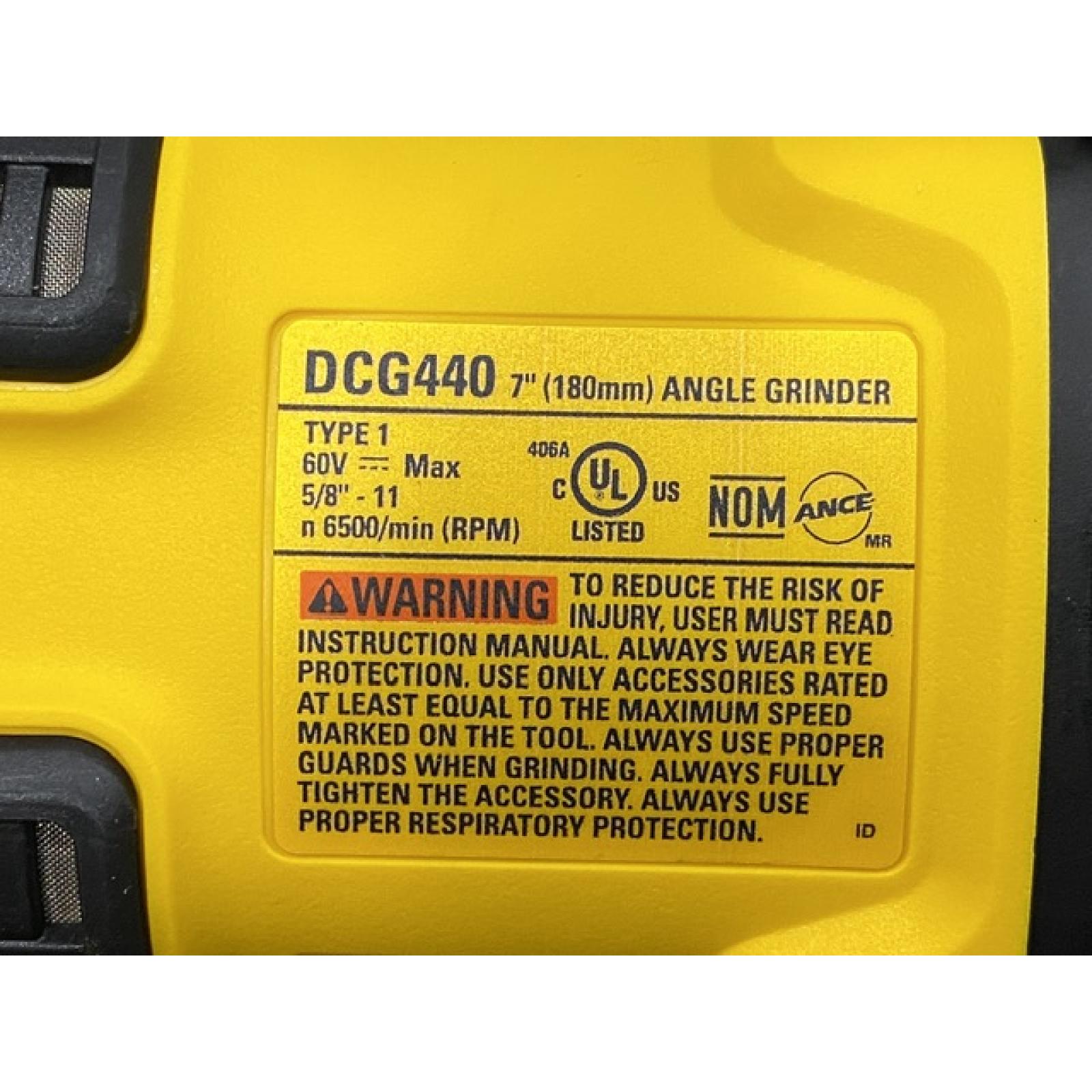 AS-IS DEWALT FLEXVOLT 60V Cordless 7 in. Angle Grinder (Tool-Only)