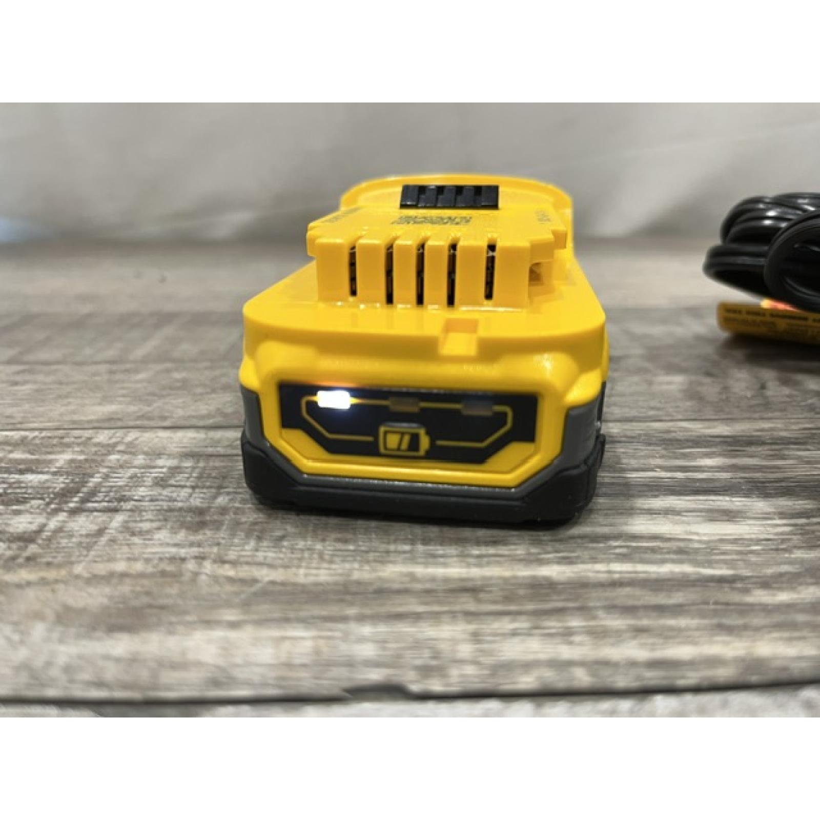 AS-IS DEWALT 20V MAX XR POWERSTACK Lithium-Ion Battery Starter Kit with 1.7Ah Battery and Charger