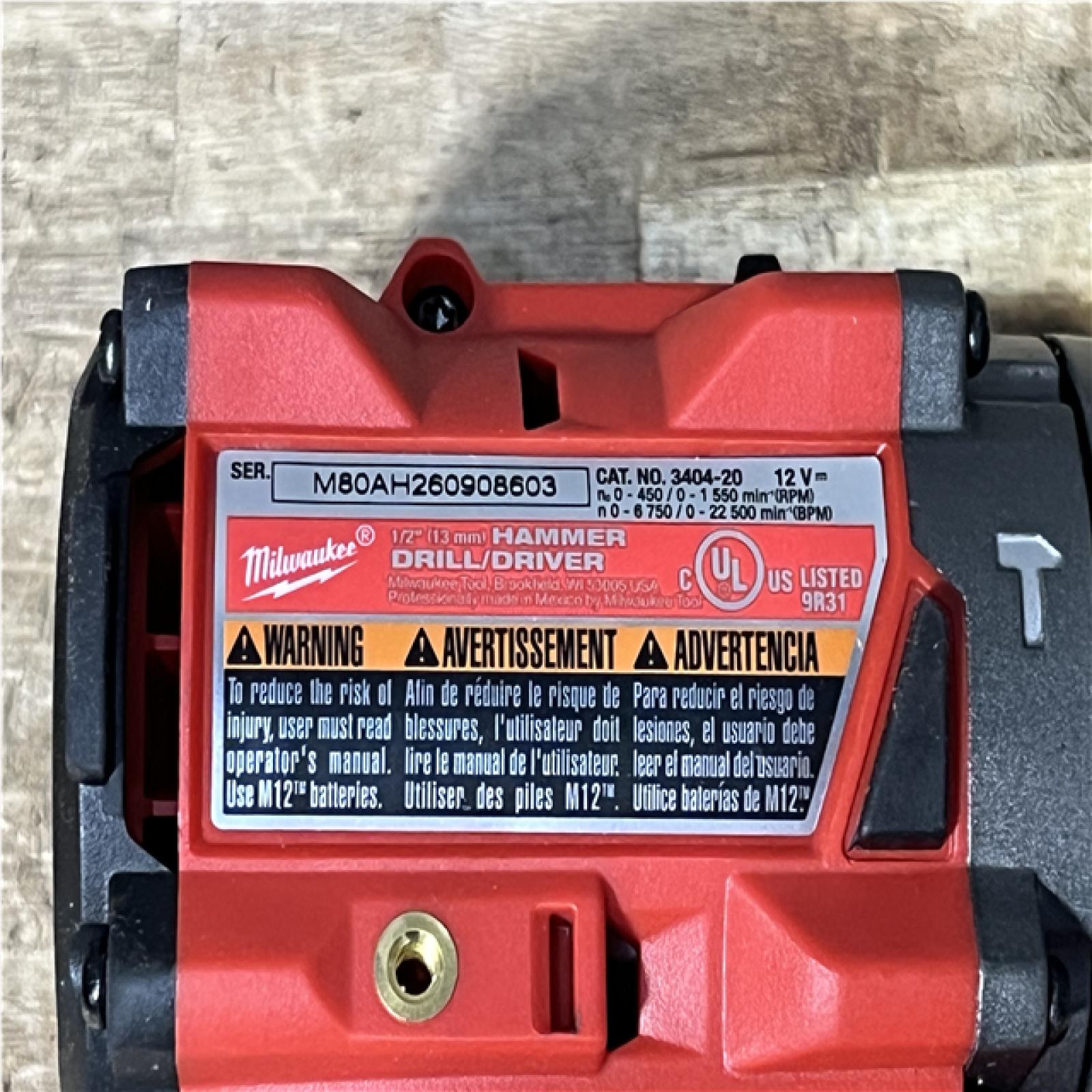 Houston Location AS-IS Milwaukee FUEL 12V Lithium-Ion Brushless Cordless 1/2 in. Hammer Drill (Tool-Only)