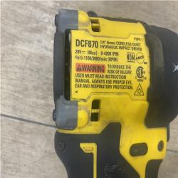 AS-IS DEWALT 20V XR Brushless Cordless 1/4 in. Quiet Hydraulic Impact Driver (Tool-Only)