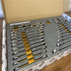 GEARWRENCH SAE/Metric Standard and Stubby Combination Ratcheting Wrench Set in EVA Tray (32-Piece)