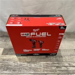 NEW - Milwaukee FUEL 12-Volt Lithium-Ion Brushless Cordless Hammer Drill and Impact Driver Combo Kit
