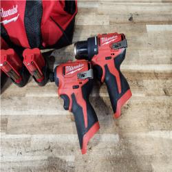 HOUSTON LOCATION - AS - IS Milwaukee 2 Tool Combo Kit W/ (2) Battery & Charger