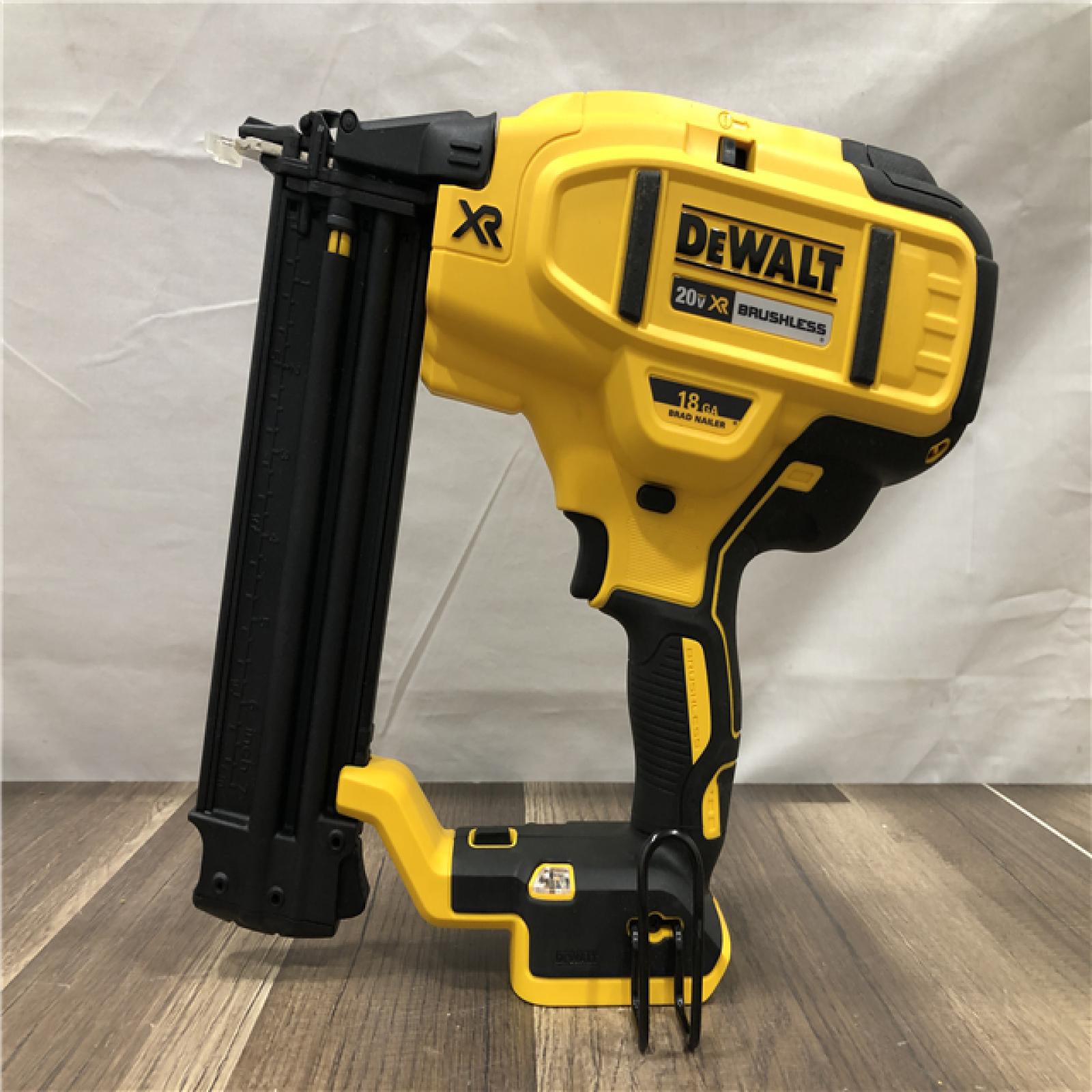 AS-IS DEWALT 20V MAX XR Lithium-Ion Electric Cordless 18-Gauge Brad Nailer (Tool Only)