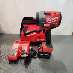 AS-IS- Milwaukee FUEL 18V Lithium-Ion Brushless Cordless 1/2 in. Impact Wrench w/Friction Ring Kit