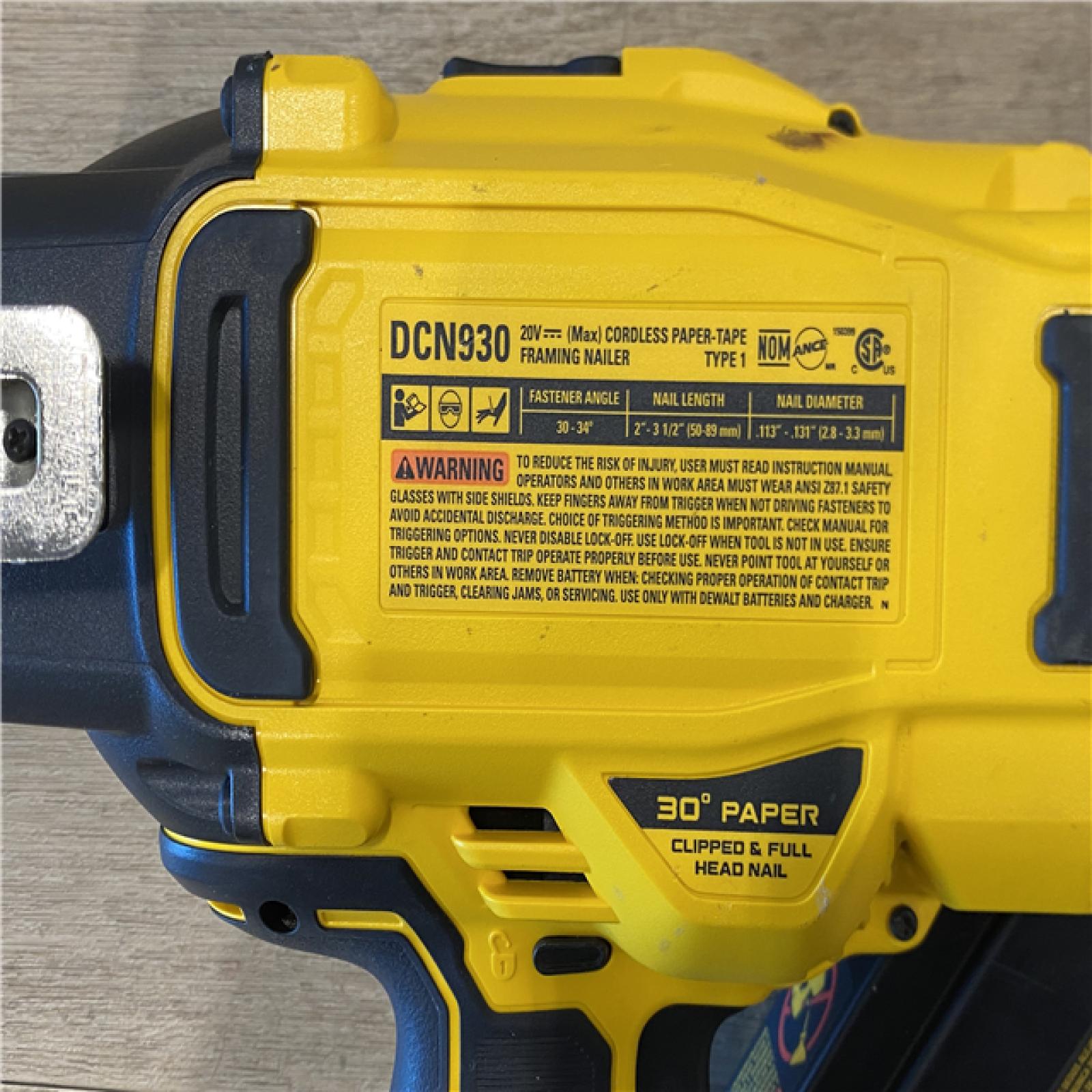 AS-IS DEWALT 20V 30 Degree Cordless Framing Nailer (Tool-Only)