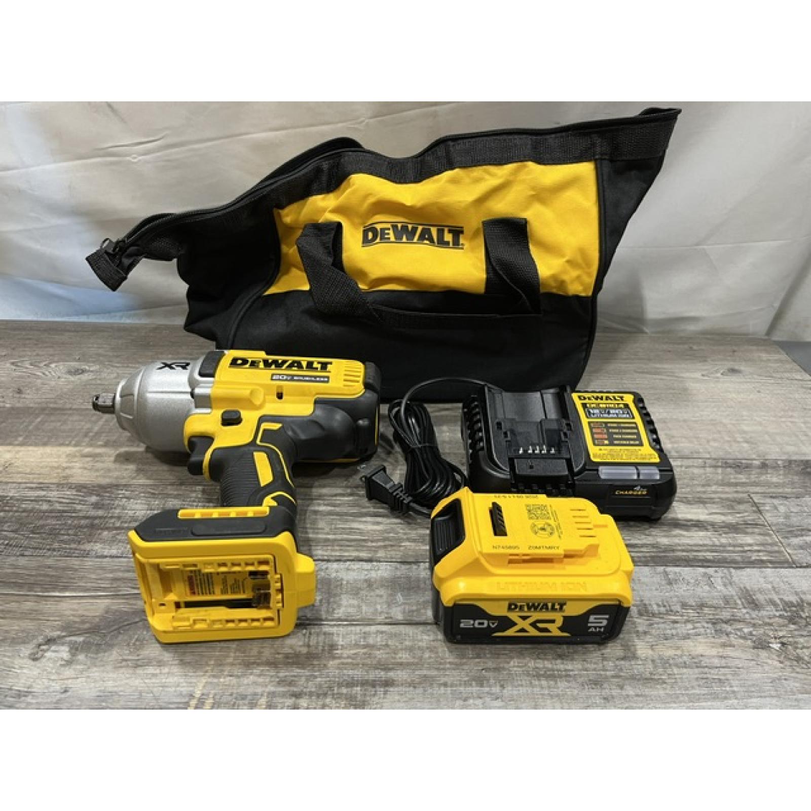 AS-IS DEWALT 20V MAX Lithium-Ion Cordless 1/2 in. Impact Wrench Kit
