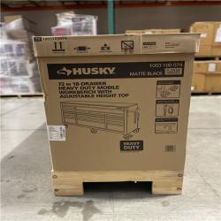DALLAS LOCATION- HUSKY 72 in. W x 24 in. D Heavy Duty 18-Drawer Mobile Workbench