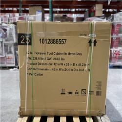 DALLAS LOCATION- AS-IS Husky 42in 7Drawer Tool Cabinet - Matte Grey