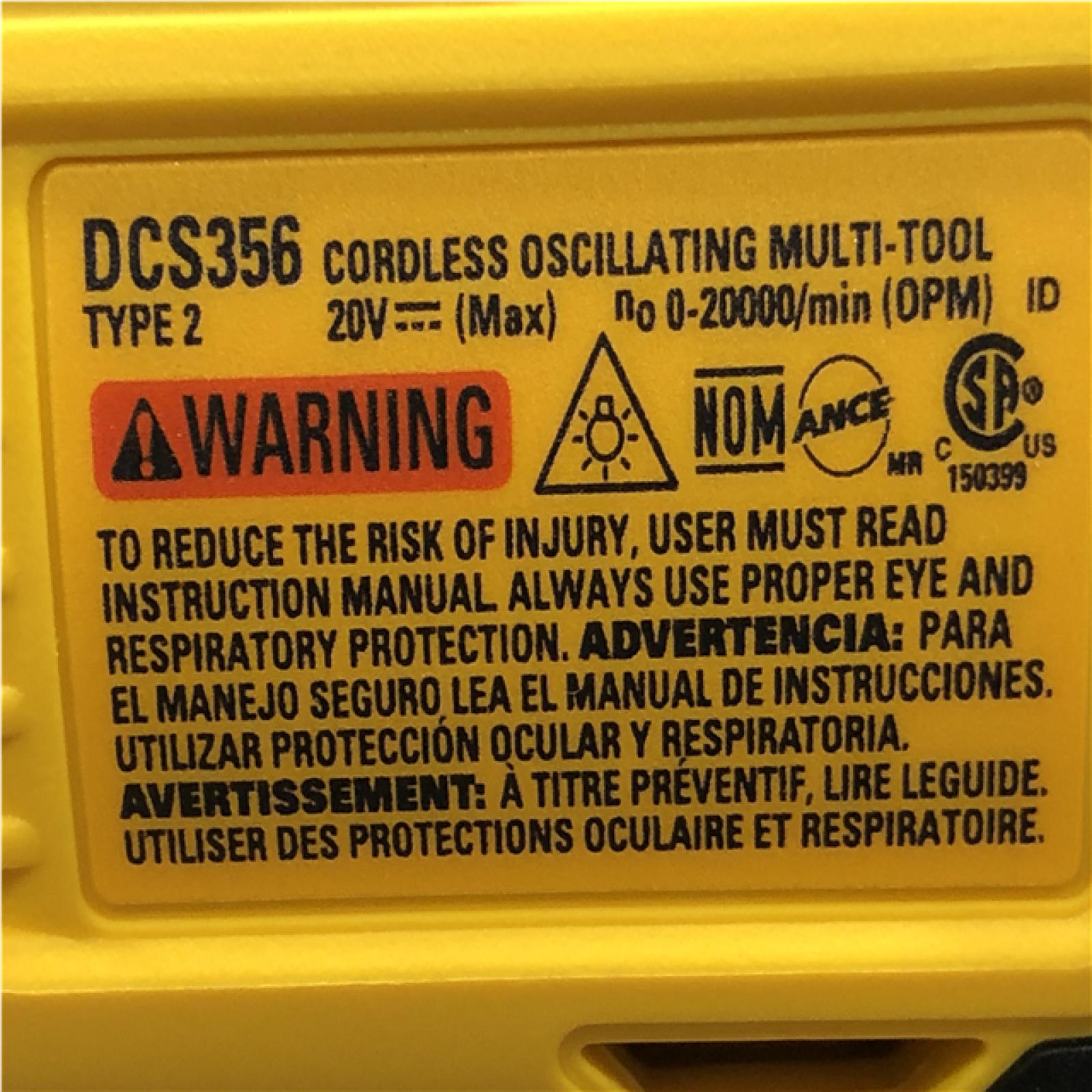 AS-IS DEWALT 20V MAX XR Cordless Brushless 3-Speed Oscillating Multi Tool Kit